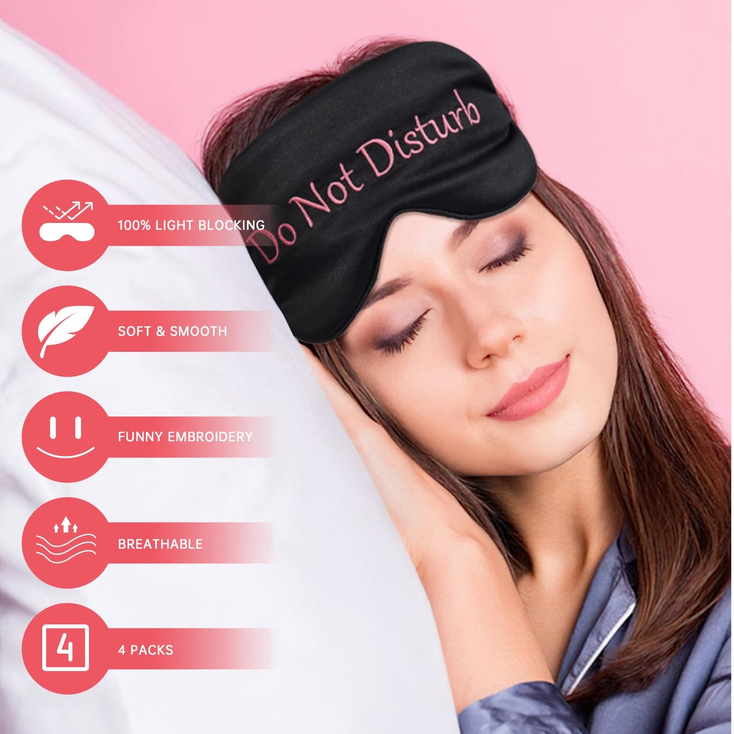 Soft silk-like material texture of the adult sleep mask up close.