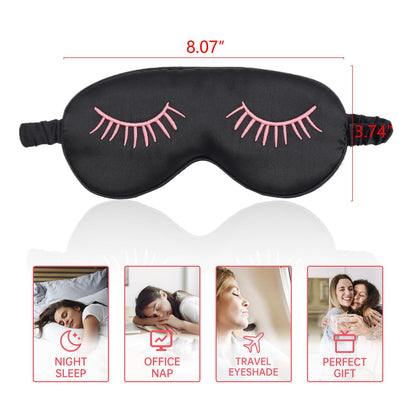 Man and woman comfortably wearing the dark sleeping blindfolds during a daytime nap.