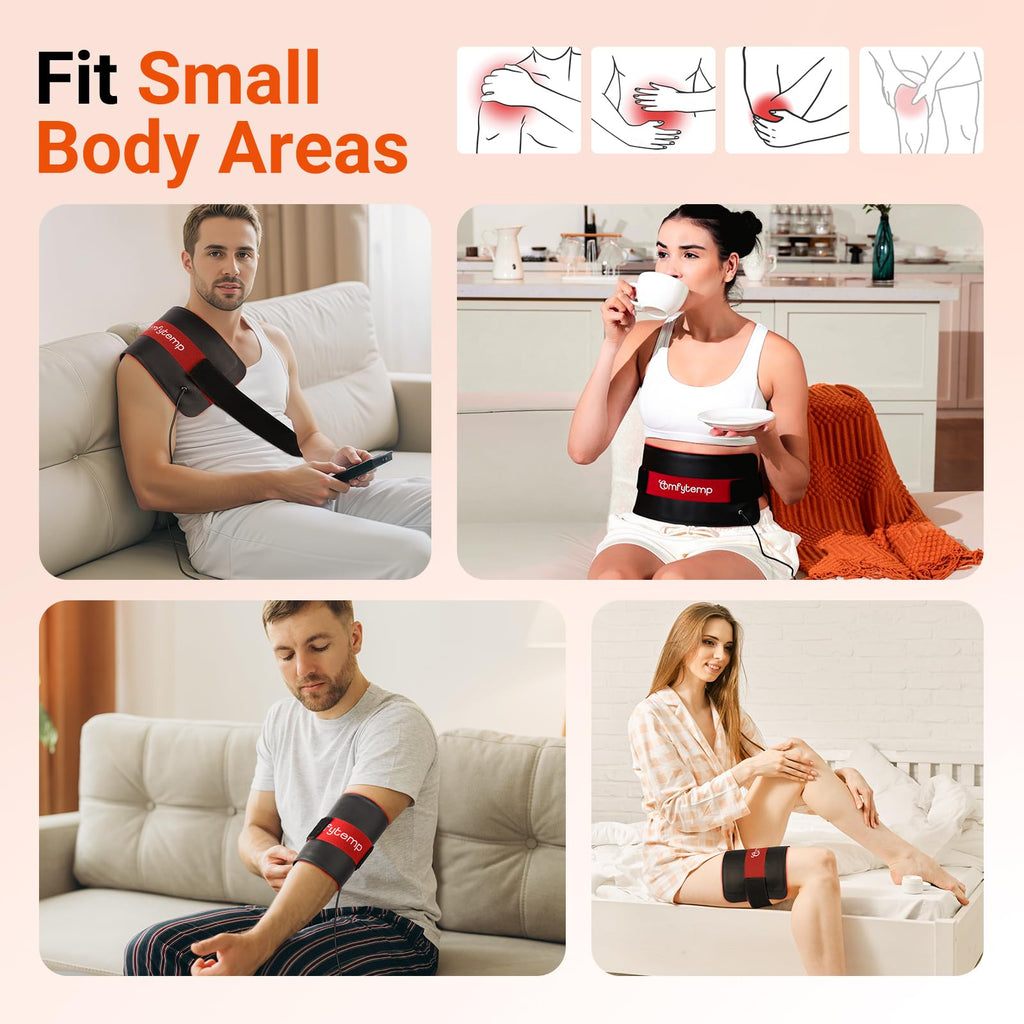 Comfytemp near infrared light therapy wrap showing lycra fabric texture