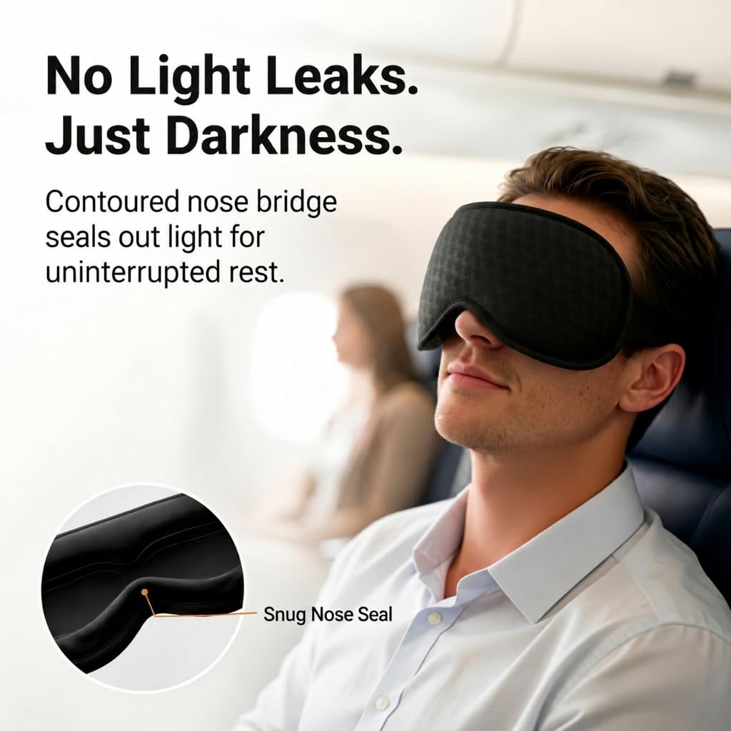Side profile of Facemoon weighted eye mask on mannequin
