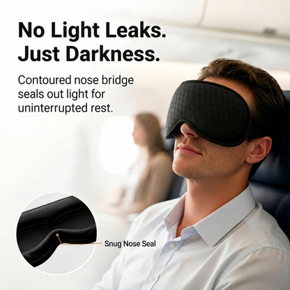 Side profile of Facemoon weighted eye mask on mannequin