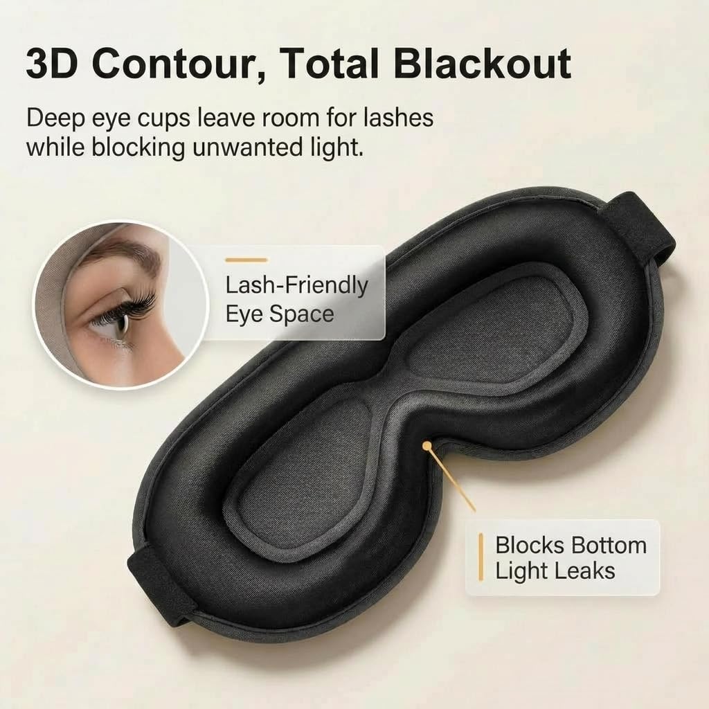Adjustable strap detail of Facemoon 3D contoured sleep mask
