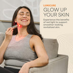 Lifepro LumiCure red light device demonstrating wrist strap