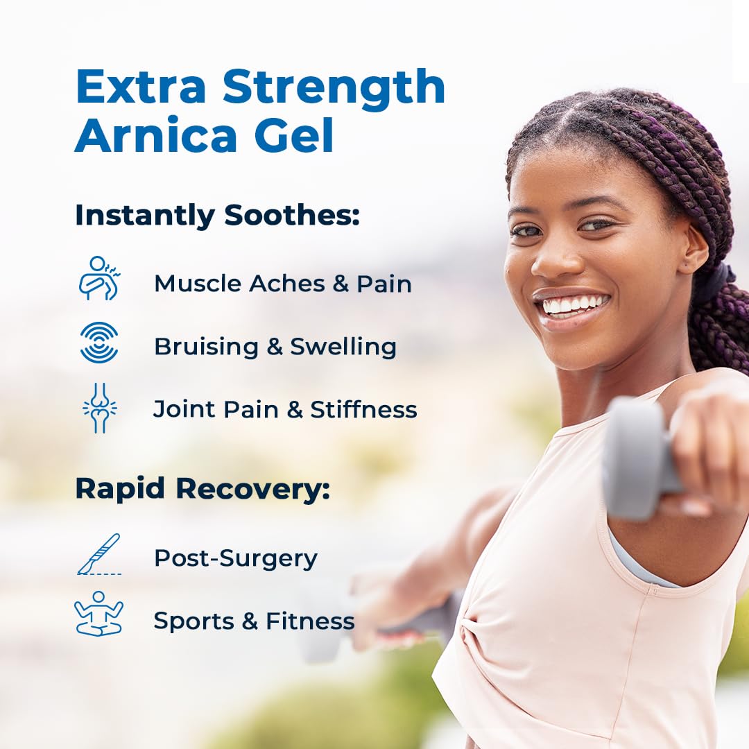 VitaMedica Arnica Gel Plus tube showing plant-based ingredients