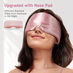 Umisleep satin eye mask showing wide adjustable strap