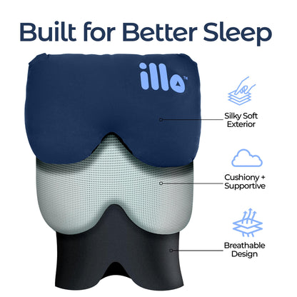 Illo pillow mask used as a travel neck pillow
