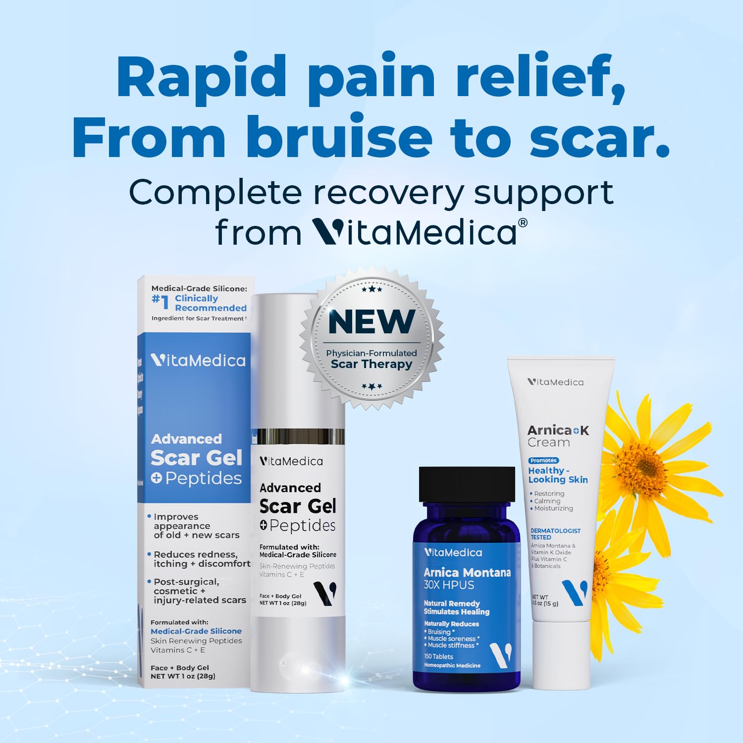 VitaMedica Arnica Gel Plus 3 Ounces bottle packaging
