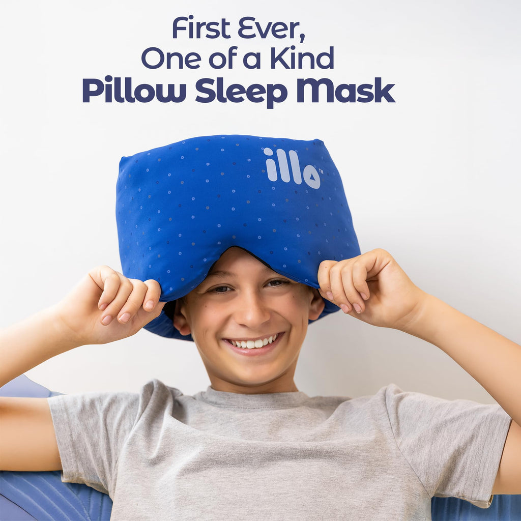 Side profile of illo blackout eye mask