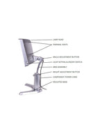 Carex therapy lamp lifestyle placement on desk