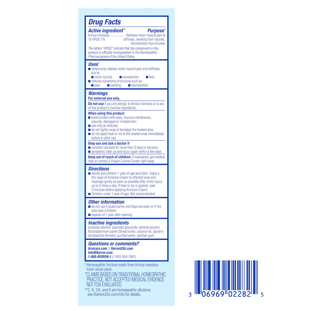 Authentic USA imported Boiron Arnicare Cream for bruise relief