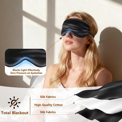 Blackout silk sleep mask for men and women