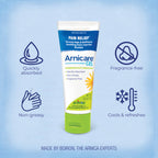 Back of Boiron Arnicare Gel tube with ingredients list