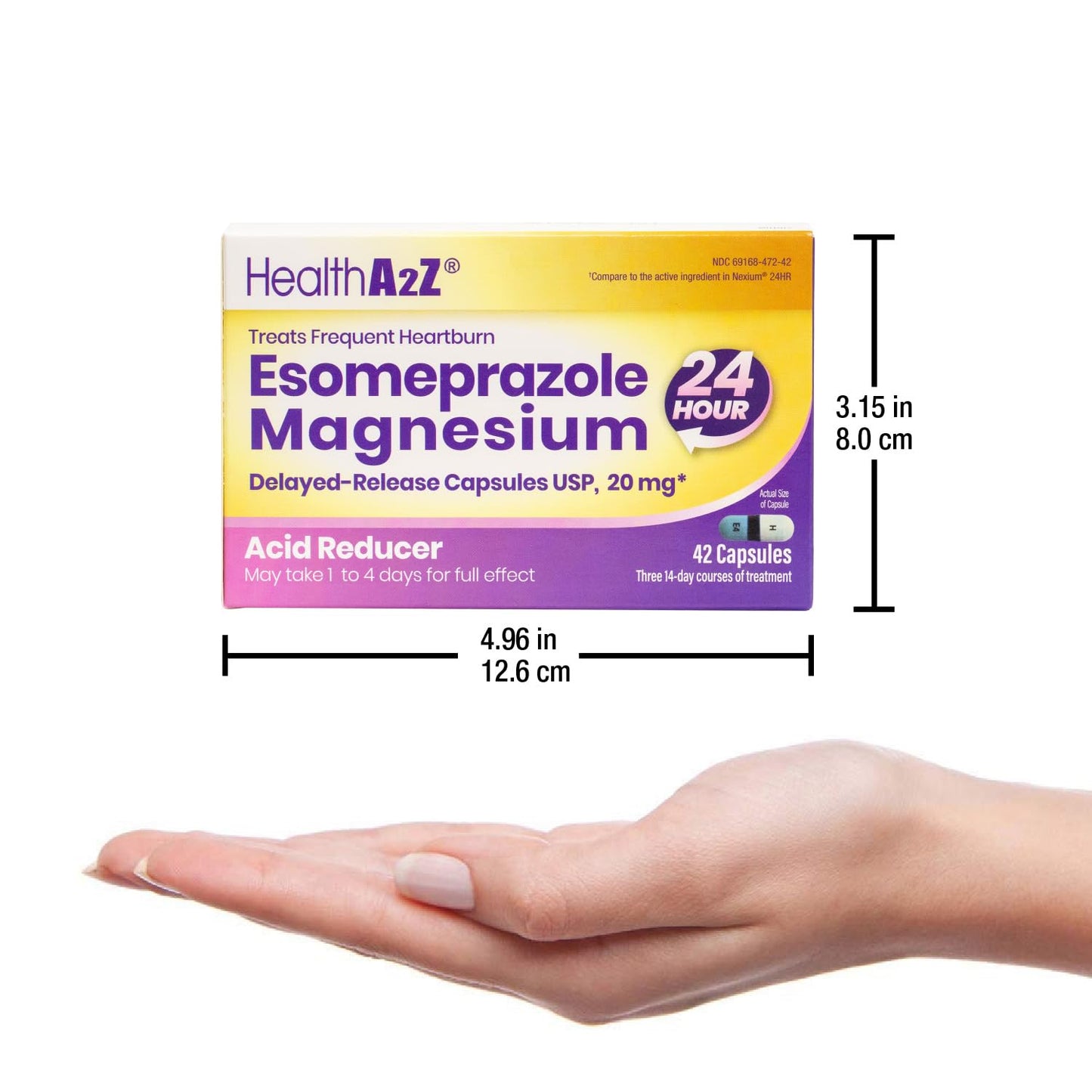 Group shot of HealthA2Z acid reducer capsule bottle