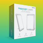 Verilux HappyLight Lucent lifestyle setup for morning routine