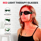 Mitoredlight red light glasses side profile view