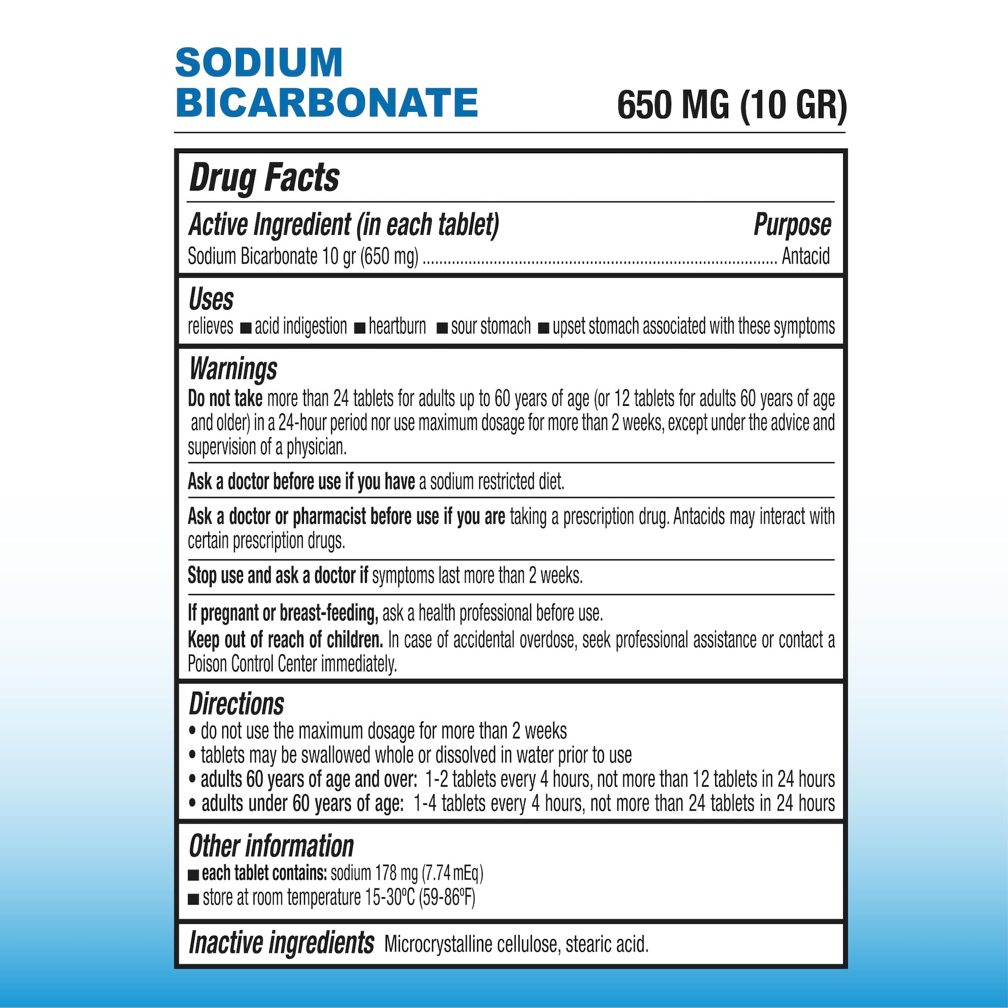 Puregen Labs 650mg antacid tablets supplement bottle label