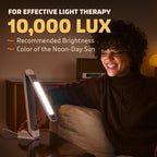 Circadian Optics Lumos 2.0 bright light lamp folding mechanism detail.