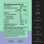 RefluxRaft organic alginate supplement ingredients label