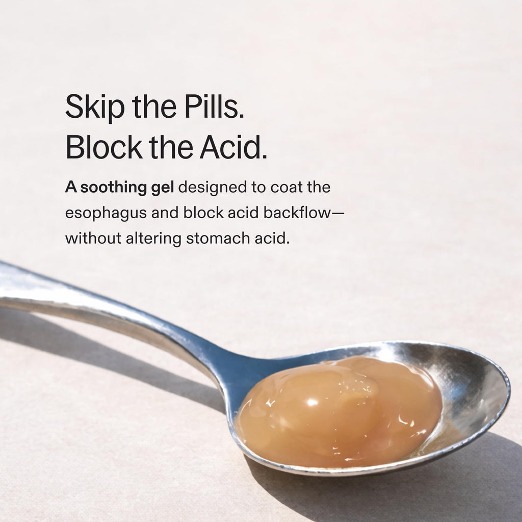 RefluxRaft dosage instructions on product bottle