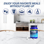 Prelief dietary supplement bottle showing 300 count packaging