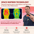 Compact handheld light therapy instrument for dry nose comfort