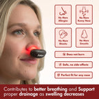 Portable sinus relief device with dual red light probes