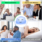 YeeBeny mindfulness breathing light placed on a bedside table