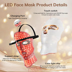 Onluky anti-aging light therapy mask side profile view