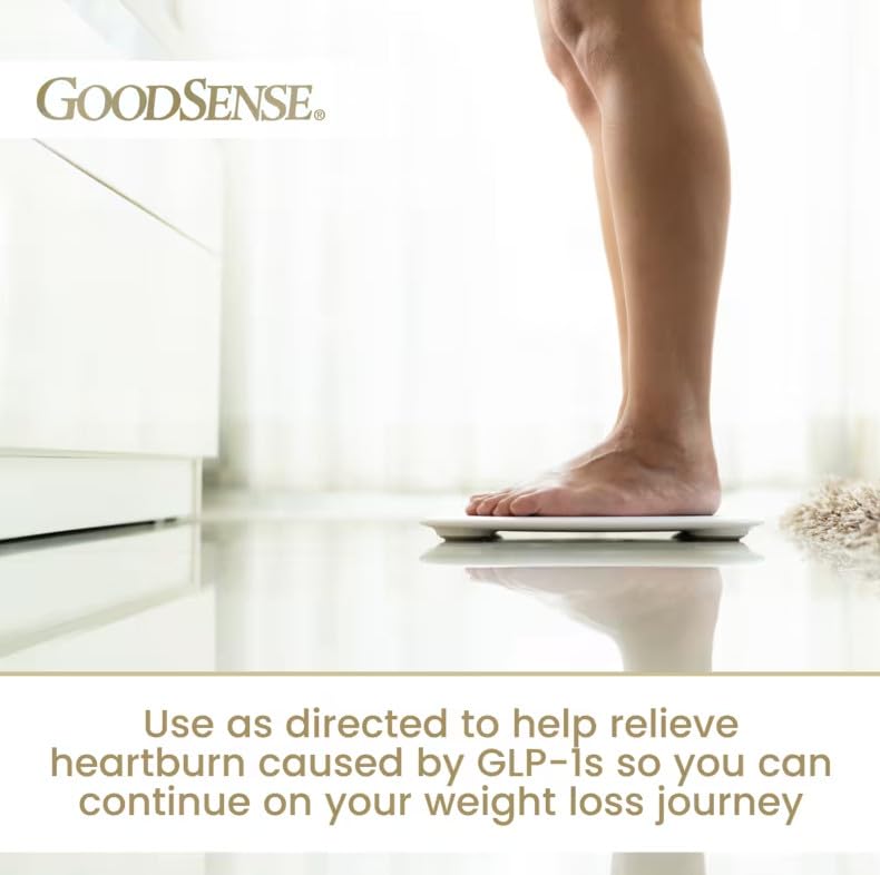 GoodSense Omeprazole tablets bottle label details