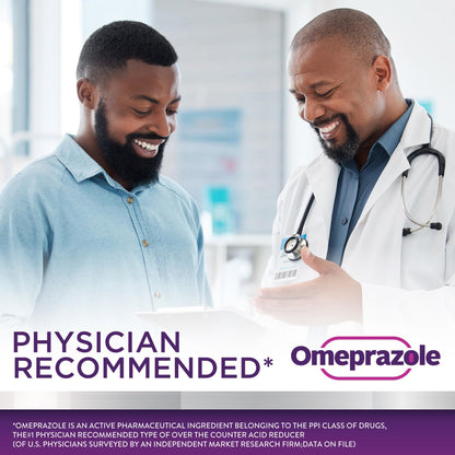 Back of GoodSense Omeprazole box with usage directions