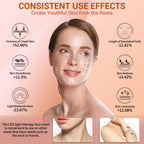 NVBOTY portable facial mask displaying active red light mode