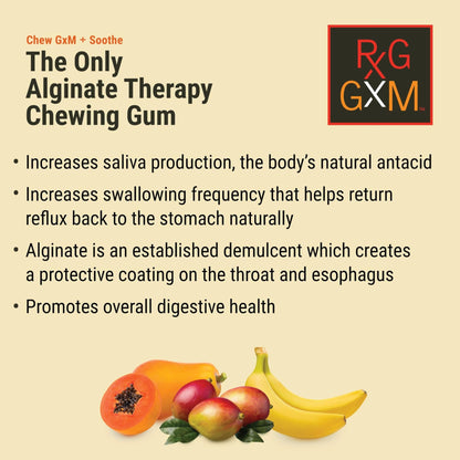 Reflux Gourmet Tropical Soothe Gum packaging with ginger and aloe graphics
