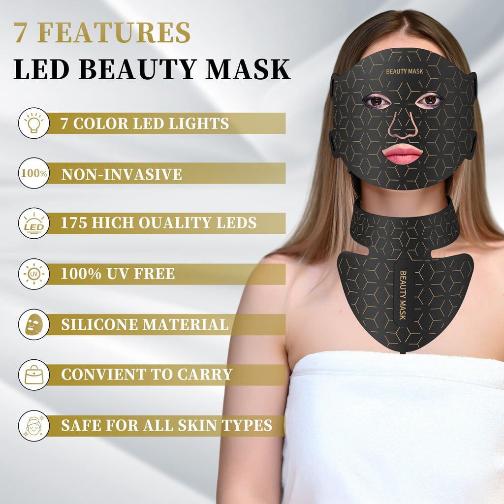 Complete kit including face mask, neck piece, and charging cable