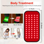 GMOWNW portable red light pad connected to a mobile power bank