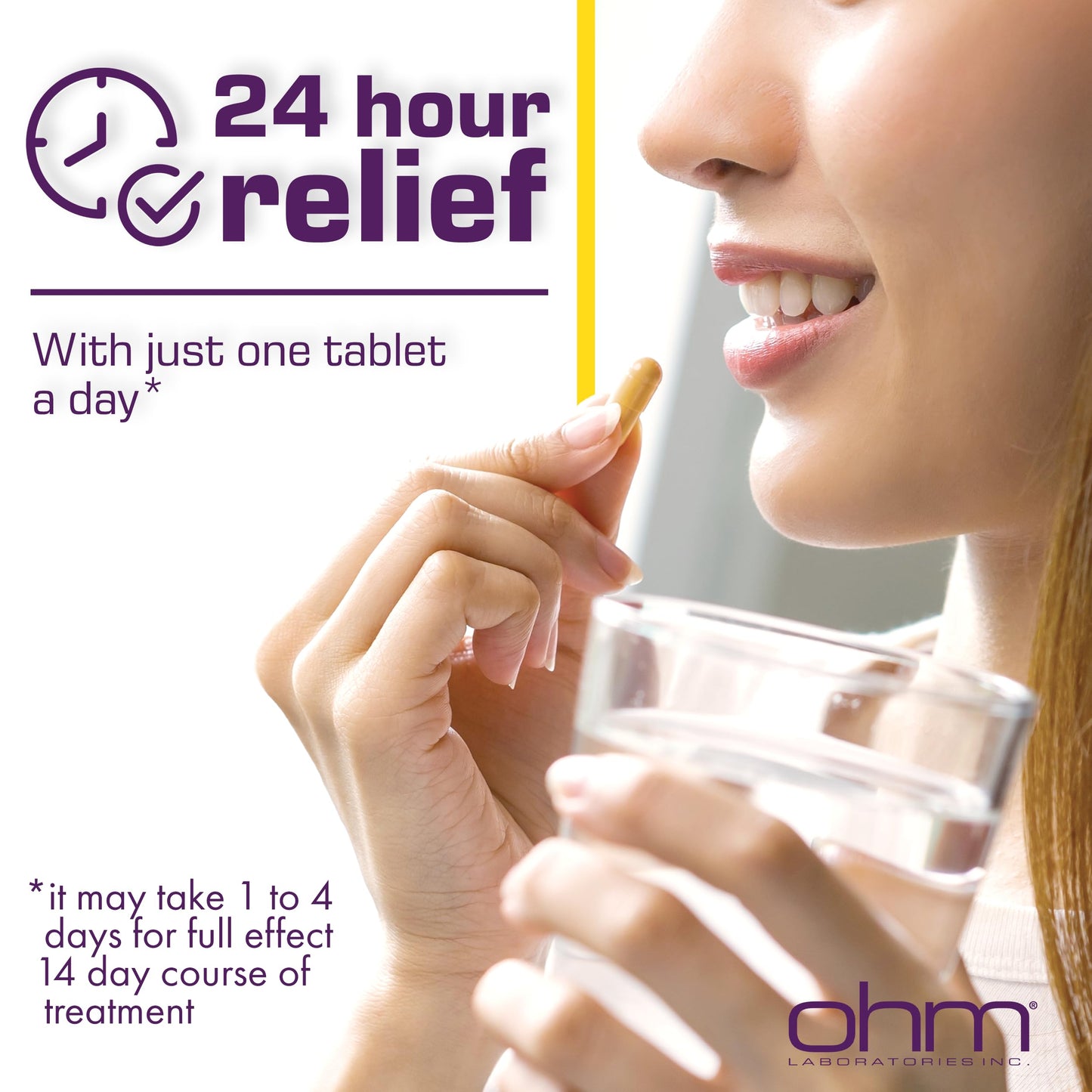 Side view of Ohm Esomeprazole magnesium capsule box