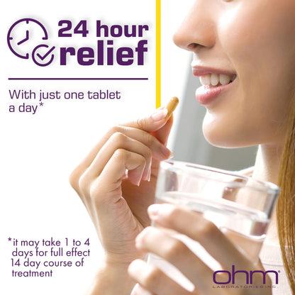 Side view of Ohm Esomeprazole magnesium capsule box