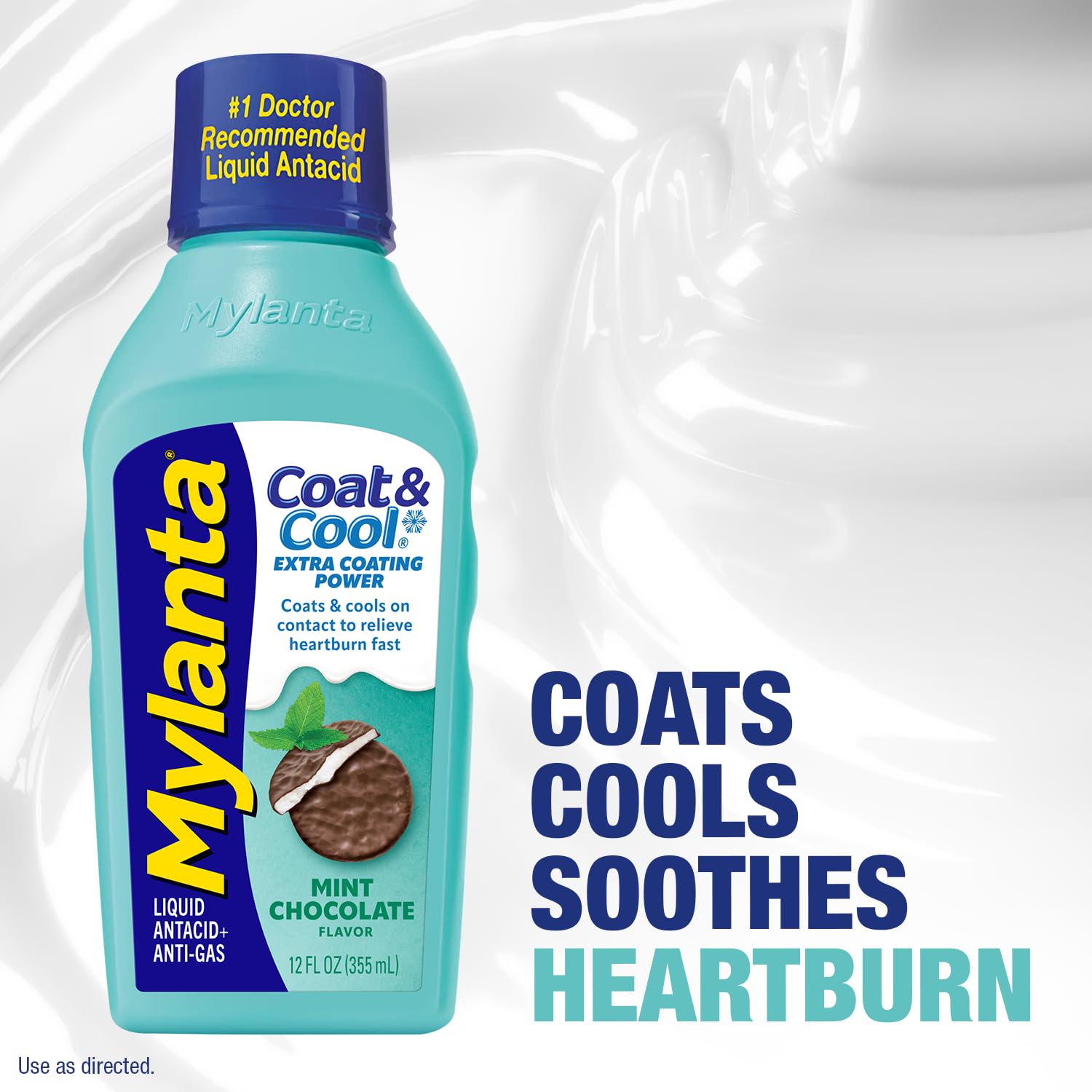 Authentic USA imported Mylanta Liquid Antacid packaging details