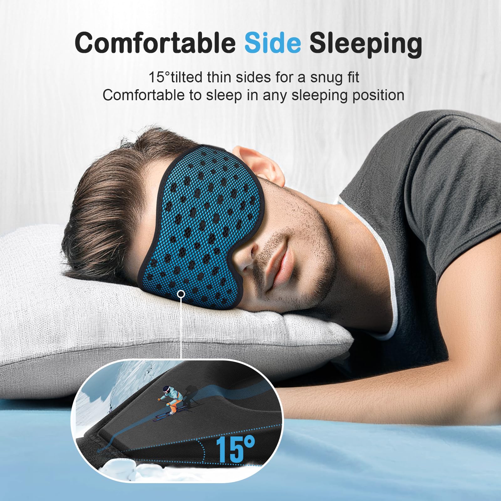 LitBear sleep mask adjustable strap and buckle detail