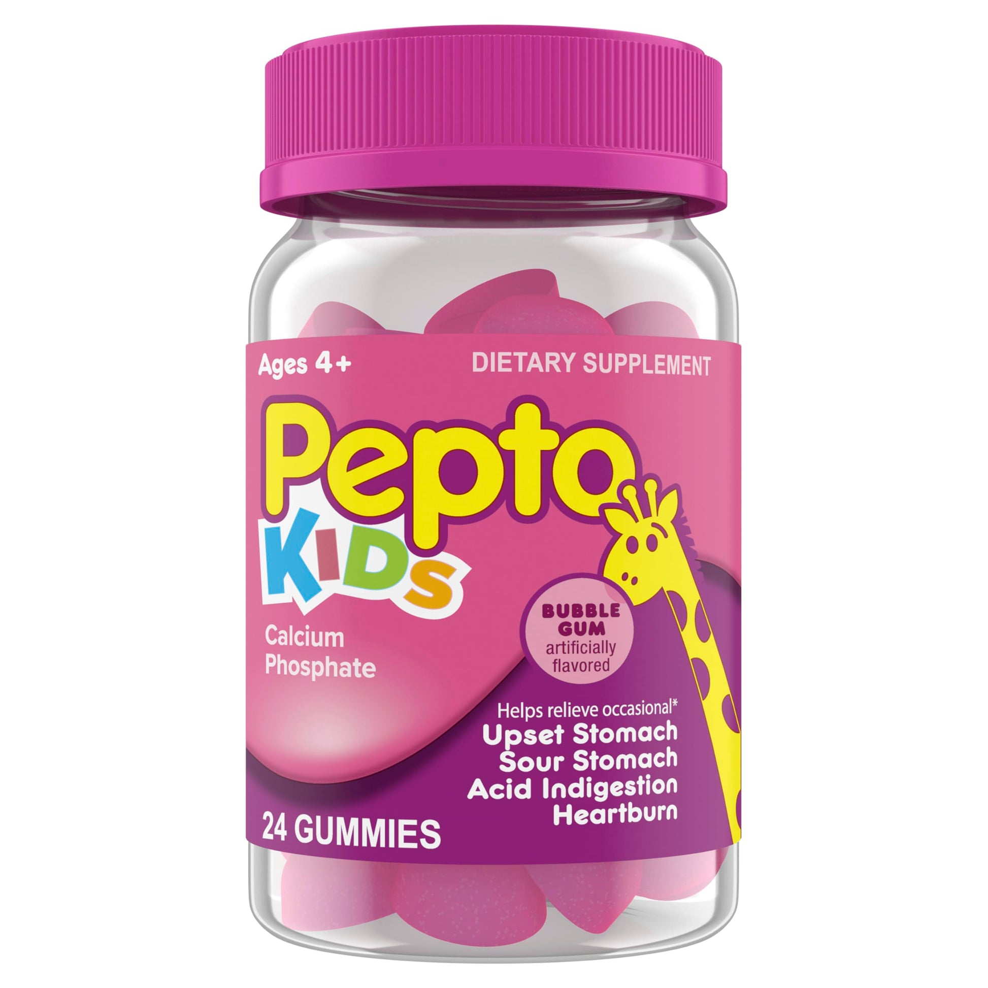Authentic USA imported Pepto Kids Gummies bottle
