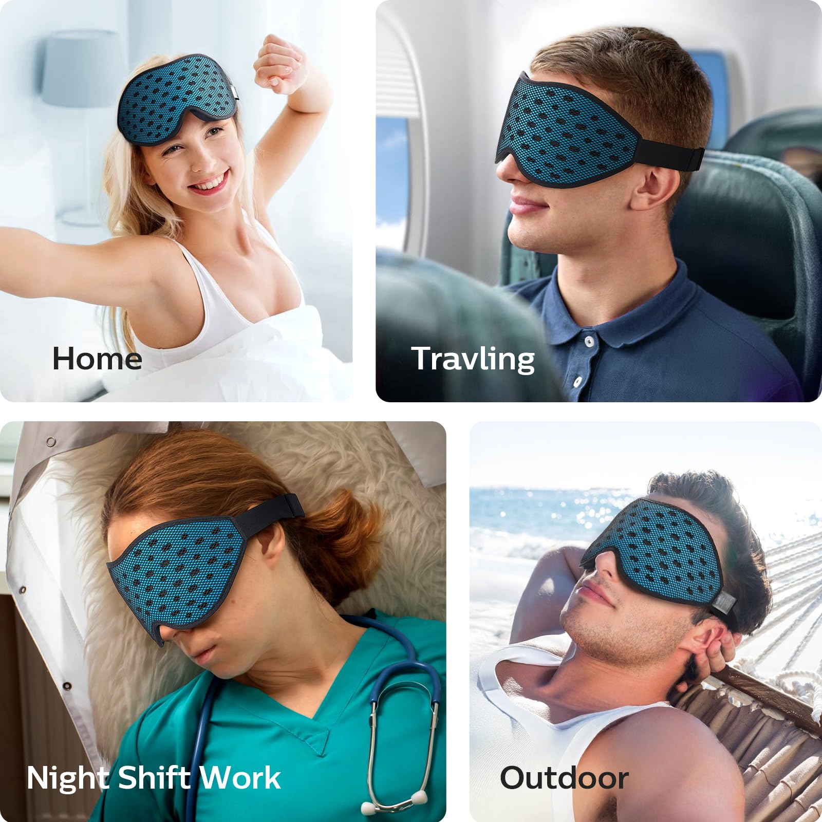 LitBear light blocking sleep mask for travel and nap use