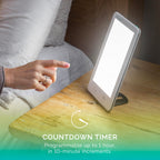 Verilux HappyLight Lumi Plus touch control buttons detail