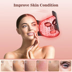 Inteo LED face mask glowing with red light therapy mode