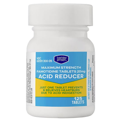 Supplement facts label on Berkley Jensen Famotidine 20mg
