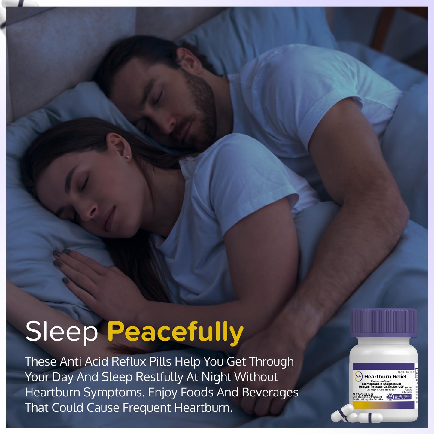 Group of three Esomeprazole bottles for digestive support
