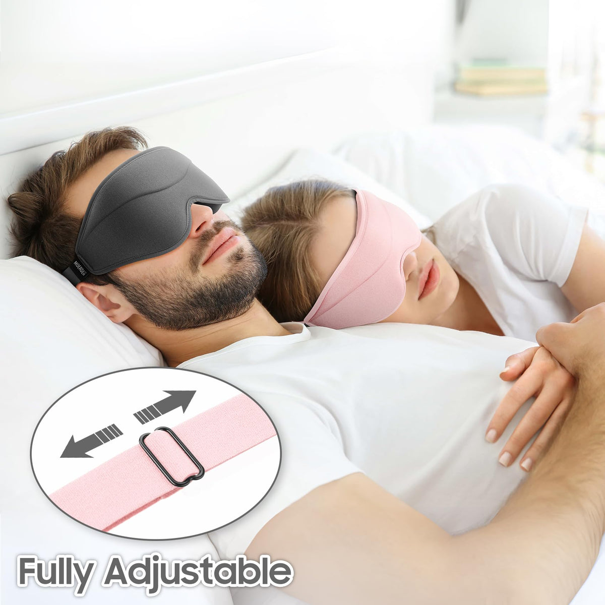 MOEASEii sleep mask being used during travel