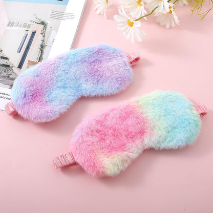 Soft fluffy eye cover for comfortable napping