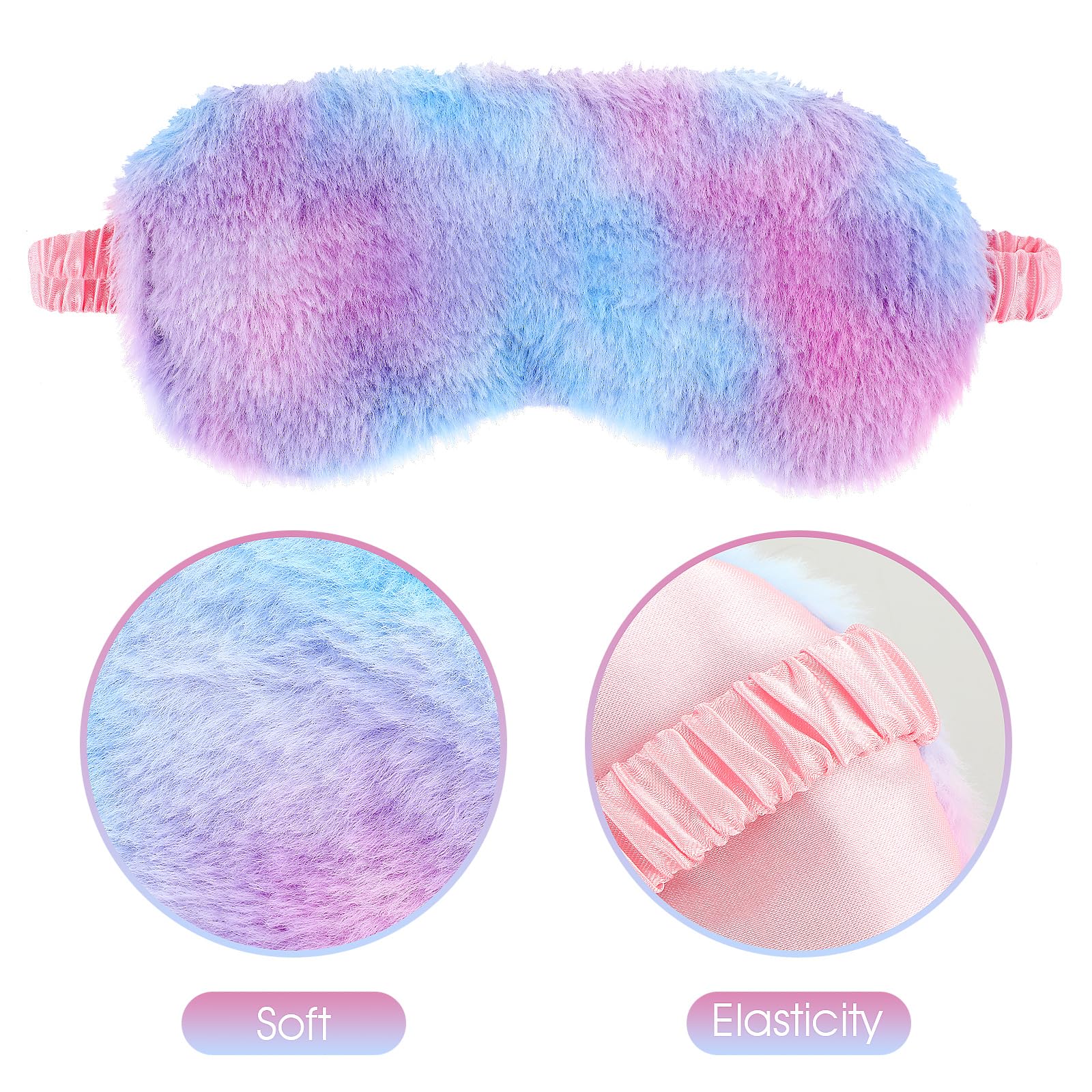 Adjustable strap detail on plush sleeping blindfold