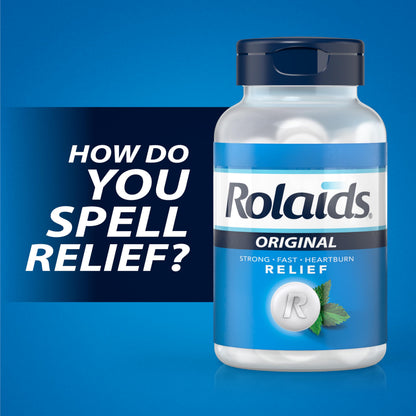 Rolaids mint chewable tablets bottle packaging
