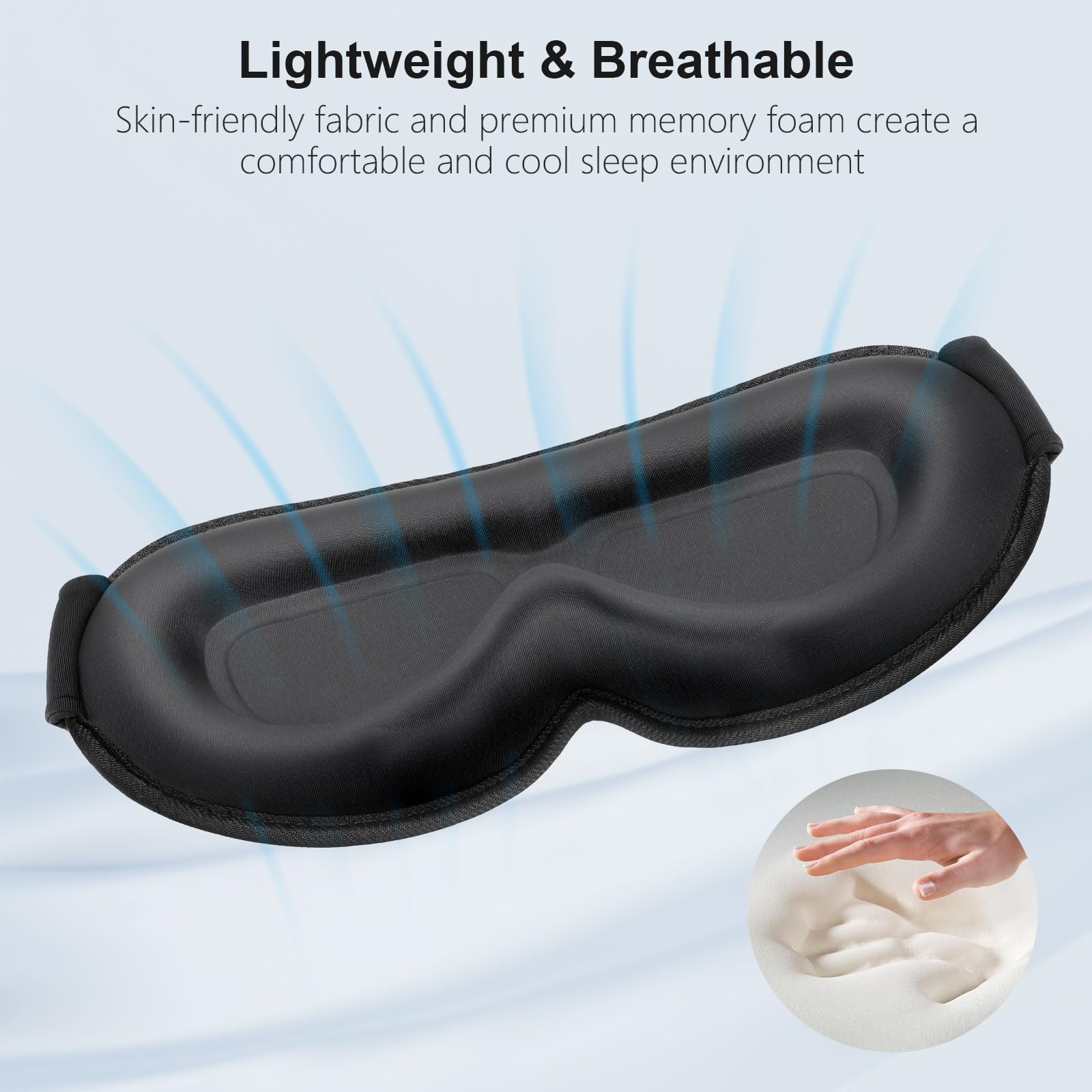 Breathable memory foam material close up