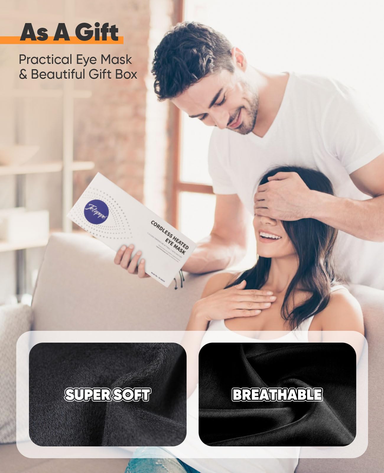 Telepepe eye mask showing the light blocking contour design for comfortable resting
